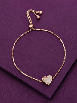 Kai Jewel - Sterling Silver Rose Gold The Sweetheart Chain Adjustable Bracelet