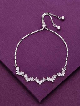 Kai Jewel - Sterling Silver The Queen Of Hearts Line Adjustable Bracelet