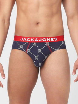 Jack & Jones - Dark Blue Printed Briefs