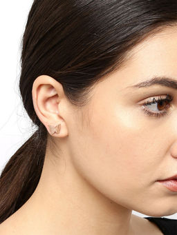 Yellow Chimes - Rose Gold Classic Stainless Steel Stainless Steel Butterfly-Shaped Studs