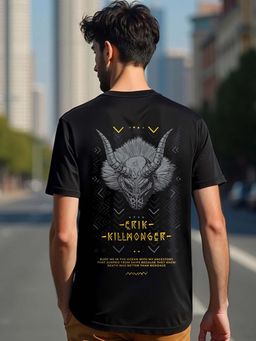 Bewakoof - Men's Black Killmonger Graphic Printed T-shirt