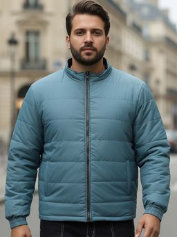 Bewakoof - Men's Blue Plus Size Puffer Jacket