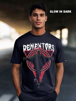 Bewakoof - Official Harry Potter Men's Blue Dementors Graphic Printed T-shirt
