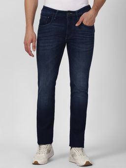 Van Heusen - Men Navy Dark Wash Slim Fit Jeans