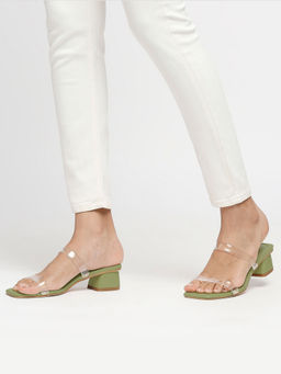 Twenty Dresses by Nykaa Fashion - Mint Slipping Into Dreams Block Heels