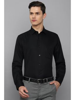 Louis Philippe - Men Textured Black Shirt