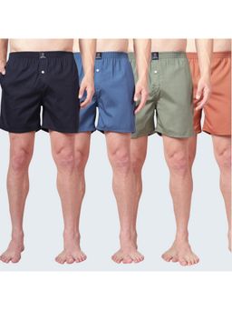 Urban Scottish - Multi-Colour Pure Cotton Boxers (Pack of 4)