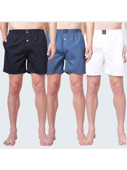 Urban Scottish - Multi-Colour Pure Cotton Regular Fit Solid Boxers (Pack of 3)