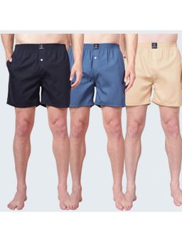 Urban Scottish - Multi-Colour Pure Cotton Boxers (Pack of 3)
