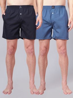 Urban Scottish - Multi-Colour Cotton Solid Boxers (Pack of 2)