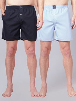 Urban Scottish - Multi-Colour Cotton Regular Fit Solid Boxers (Pack of 2)