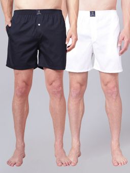 Urban Scottish - Multi-Colour Solid Cotton Boxers (Pack of 2)