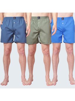 Urban Scottish - Multi-Colour Solid Boxers (Pack of 3)