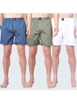 Urban Scottish - Multi-Colour Pure Cotton Boxers (Pack of 3)