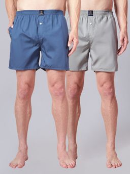 Urban Scottish - Multi-Colour Cotton Regular Fit Solid Boxers (Pack of 2)