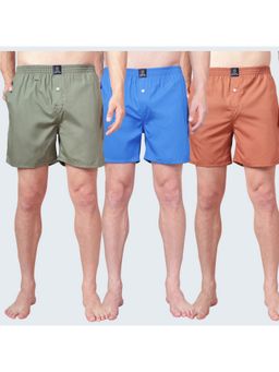 Urban Scottish - Multi-Colour Cotton Pull On Boxers (Pack of 3)