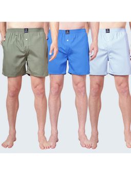 Urban Scottish - Multi-Colour Regular Fit Solid Boxers (Pack of 3)