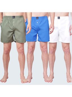 Urban Scottish - Multi-Colour Cotton Boxers (Pack of 3)