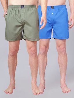 Urban Scottish - Multi-Colour Solid Regular Fit Boxers (Pack of 2)