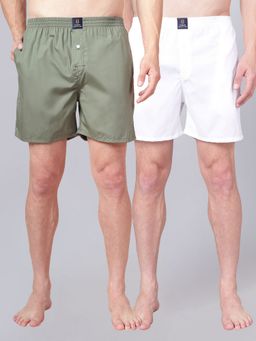 Urban Scottish - Multi-Colour Cotton Regular Fit Boxers (Pack of 2)