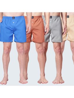 Urban Scottish - Multi-Colour Pure Cotton Regular Fit Boxers (Pack of 4)