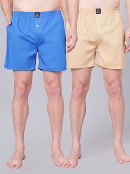 Urban Scottish - Multi-Colour Pure Cotton Mid Waist Boxers (Pack of 2)