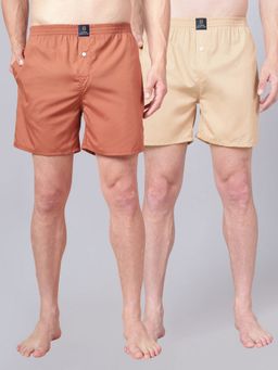 Urban Scottish - Multi-Colour Solid Regular Fit Boxers (Pack of 2)