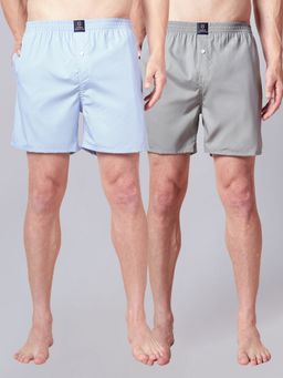 Urban Scottish - Multi-Colour Cotton Solid Regular Boxers (Pack of 2)