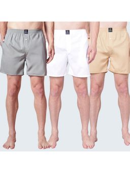 Urban Scottish - Multi-Colour Solid Boxers (Pack of 3)