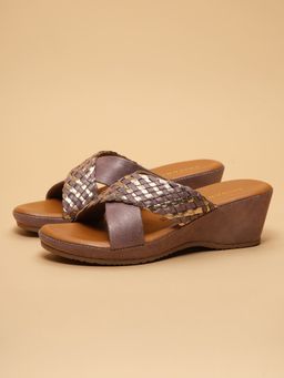 ERIDANI - Ember Purple Braided Wedges