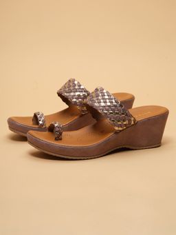 ERIDANI - Jiu Purple Braided Wedges