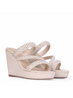 Saint G - Women Strass Cord Off White Wedges