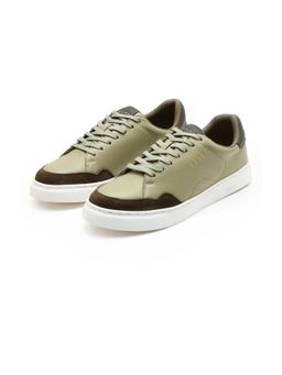 Rare Rabbit - Mawi Green Micro Fiber Causal Sneakers