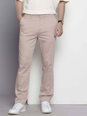 Buy The Indian Garage Co Men Cream Chinos (28) - Image 1
