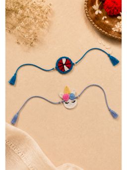 WHE - Handmade Crochet Unicorn and Spider-Man Rakhi (Pack of 2)