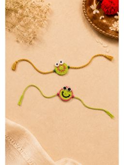 WHE - Handmade Crochet Smiley Face Rakhi (Pack of 2)