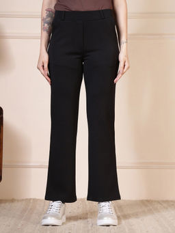 FFU - Women Solid Straight-Fit Trouser