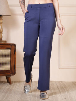 FFU - Women Solid Straight-Fit Trouser