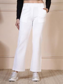 FFU - Women Solid Straight-Fit Trouser