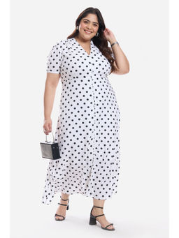 Virgio - Viscose V Neck Midi Plus Size Shirt Plus Size Dress for Women