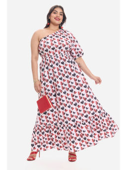 Virgio - Cotton One Shoulder Maxi Plus Size Dress for Women