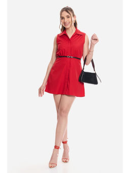 Virgio - Cotton Mini Shirt Dress for Women