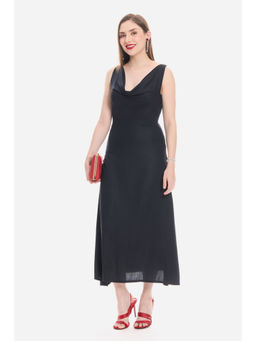 Virgio - Viscose Cowl Neck Maxi Dress for Women
