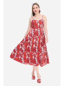 Virgio - Cotton Sweetheart Lace Midi Dress for Women