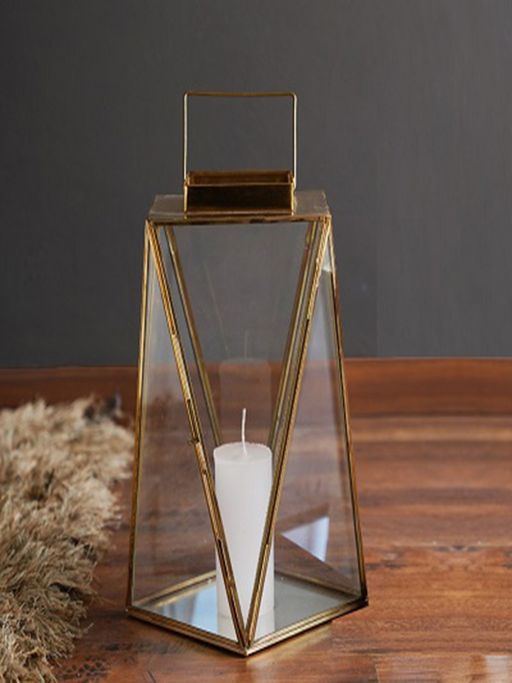 Folkstorys Brass Gold Lattice Lantern