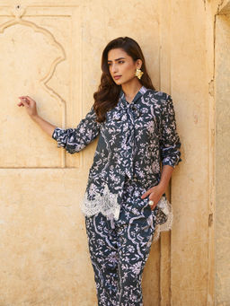 Sage Saga - Olivia Tunic Navy Blue