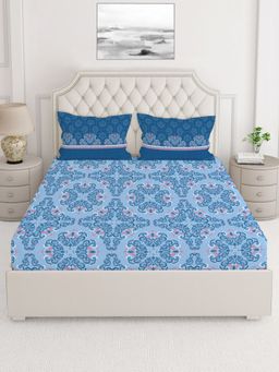 Layers - Siena 225 TC Double Bedsheet - Blue (Queen)