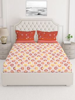 Layers - Siena 225 TC Double Bedsheet - MultiColor (Queen)