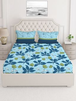 Layers - Siena 225 TC Double Bedsheet - Blue (Queen)