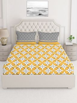 Layers - Siena 225 TC Double Bedsheet - Yellow (Queen)